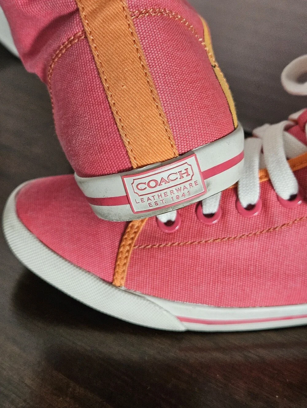 Coach Bonnie Cashin Cashin-Carry Pink Madison Ave Sneakers Size 8